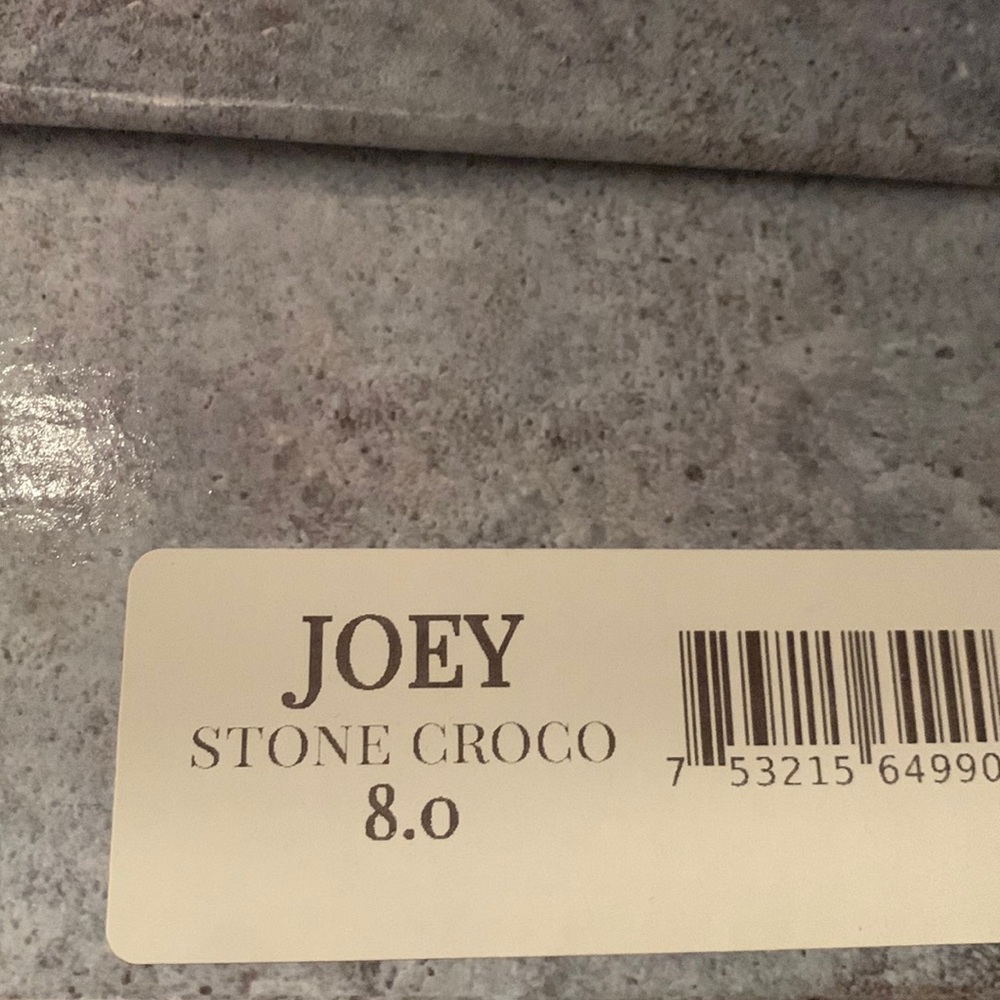 FREEBIRD BY STEVEN JOEY BOOTS IN STONE CROCO LEATHER W/FLARED WRAP HEEL SIZE 8 - Picture 16 of 16